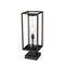 Z-Lite Dunbroch 1 Light Outdoor Pier Mounted Fixture, Black & Clear 584PHMS-SQPM-BK - alternate 3